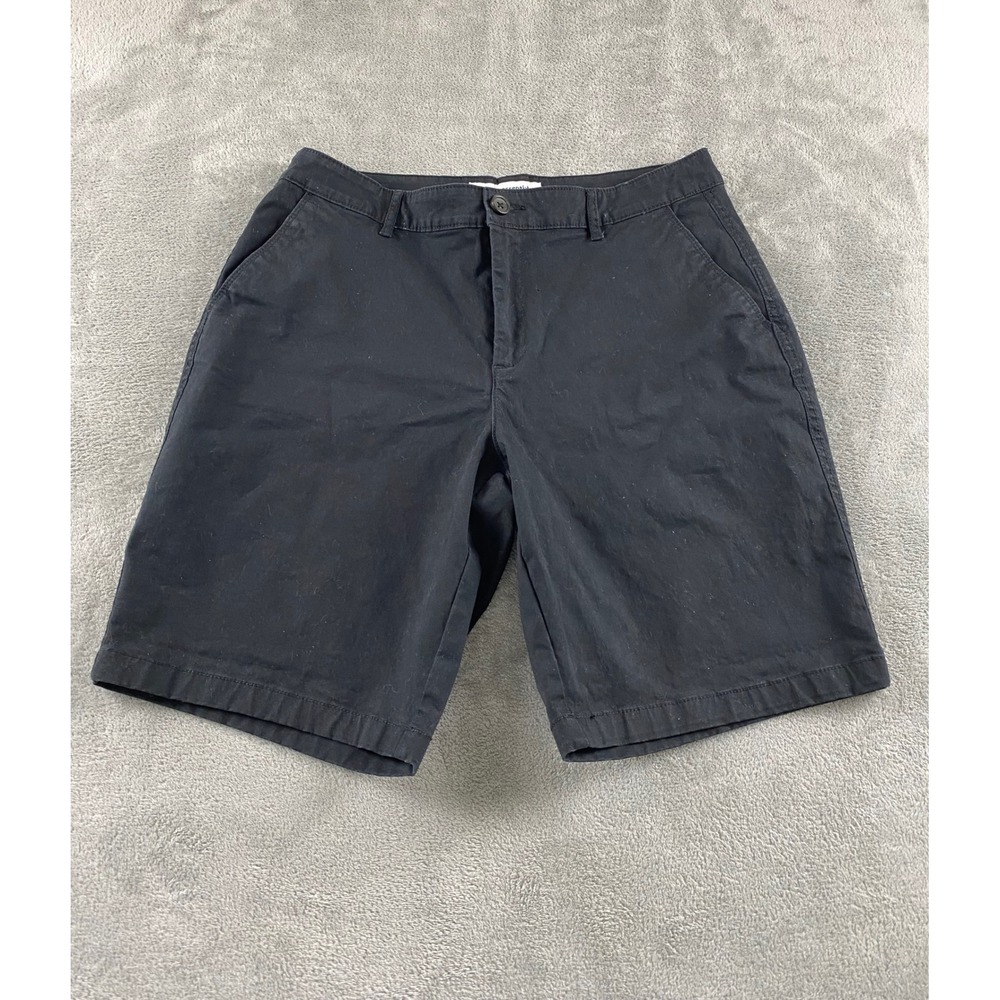 Amazon Essentials Mens Chino Shorts Black Size 14 Cotton Blend Casual Summer